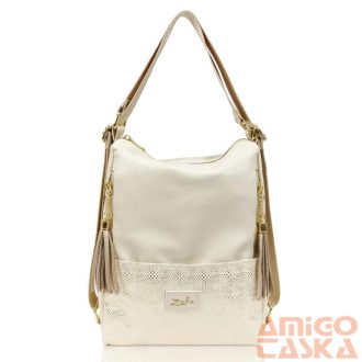   Zellia Női Válltáska/Hátizsáká Alakítható 22199 Beige-Arany  - Awi -