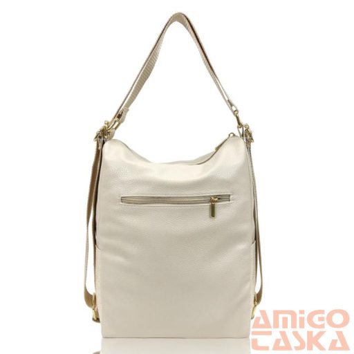Zellia Női Válltáska/Hátizsáká Alakítható 22199 Beige-Arany  - Awi -