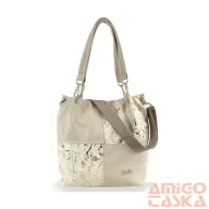 Zellia Női Válltáska ZLB377 Beige-Arany - Leaf -