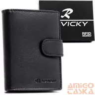   Rovicky Férfi Bőr Pénztárca 0800L-Rvd-0260 Black - Fekete