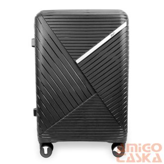   Zellia Polipropilén Bőrönd 209 - Fekete S Méret - 55 X 39 X 22 Cm