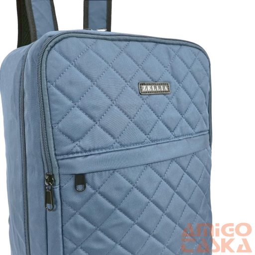Zellia Hátizsák | Kézipoggyász Hz-104 Kék - Steppelt - Vízlepergetős - 40 X 25 X 20 Cm