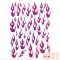 Körömdíszítő - Matrica Hy-04 - Magenta