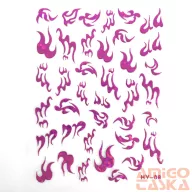 Körömdíszítő - Matrica Hy-06 - Magenta