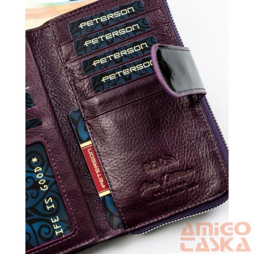Peterson Női Bőr Pénztárca Ptn Ps116-Fds-1602 Purple - Lila