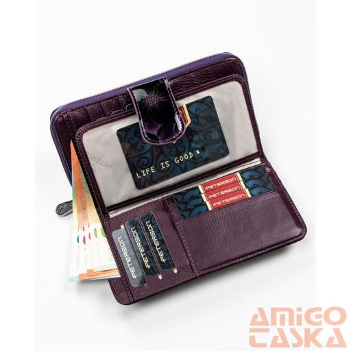 Peterson Női Bőr Pénztárca Ptn Ps116-Fds-1602 Purple - Lila