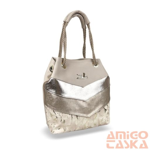 Zellia Női Válltáska 24056 Beige-Arany - Gold Leaf -