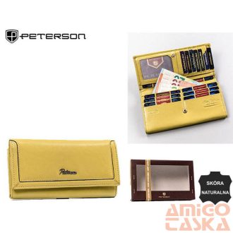 Peterson Női Bőr Pénztárca Ptn Ka-23-4405 Gold