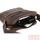 Férfi Oldaltáska 250840-Mh-6524 Barna Sötét Barna