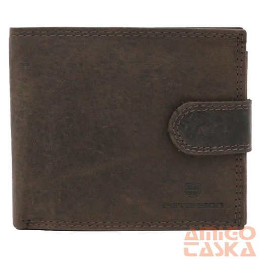 Peterson Férfi Bőr Pénztárca Szett + Kulcstartóval Set-M-N992L-Chm-2029 Brown