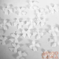Körömdíszítő 3D - Qqs-250411 - Fehér Masni