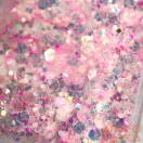 4 Részes Rózsaszín Körömdíszítő Szett - Qqs-2504190 Pink - Glitter, Fólia, Kagylóhéj Darabok, Szárított Virágok