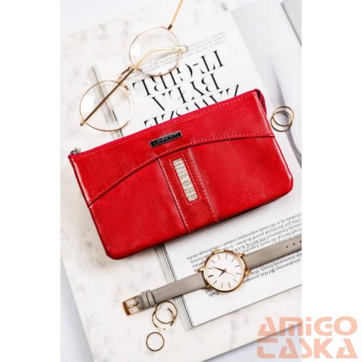 Lorenti Női Bőr Pénztárca - Kulcstartóval - 76121-Sgn-7792 Red - Piros