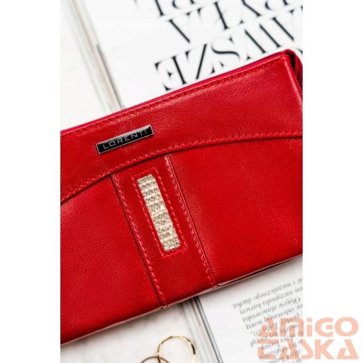 Lorenti Női Bőr Pénztárca - Kulcstartóval - 76121-Sgn-7792 Red - Piros