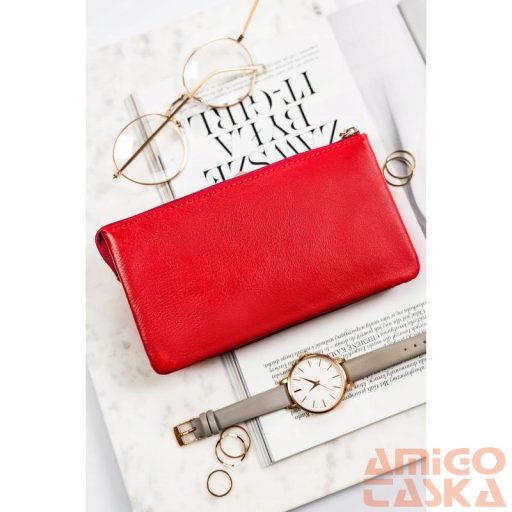 Lorenti Női Bőr Pénztárca - Kulcstartóval - 76121-Sgn-7792 Red - Piros