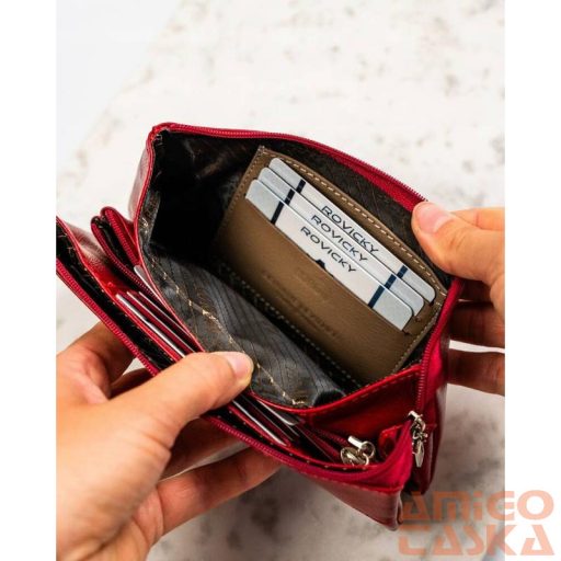 Lorenti Női Bőr Pénztárca - Kulcstartóval - 76121-Sgn-7792 Red - Piros