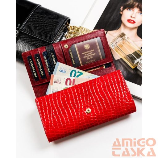 Peterson Női Bőr Pénztárcaptn Mc-490-2145 Red/Black