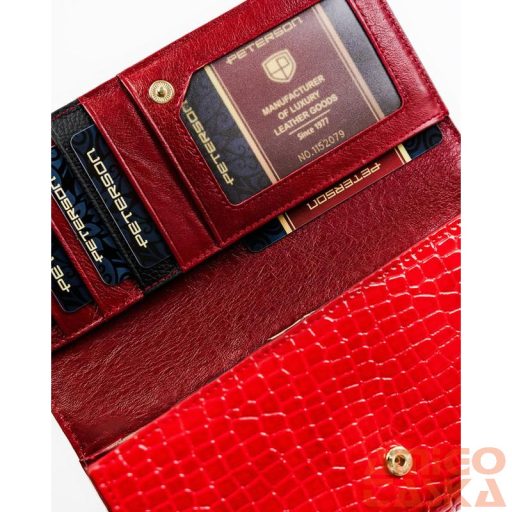 Peterson Női Bőr Pénztárcaptn Mc-490-2145 Red/Black