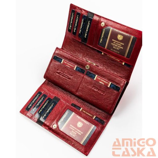Peterson Női Bőr Pénztárcaptn Mc-490-2145 Red/Black