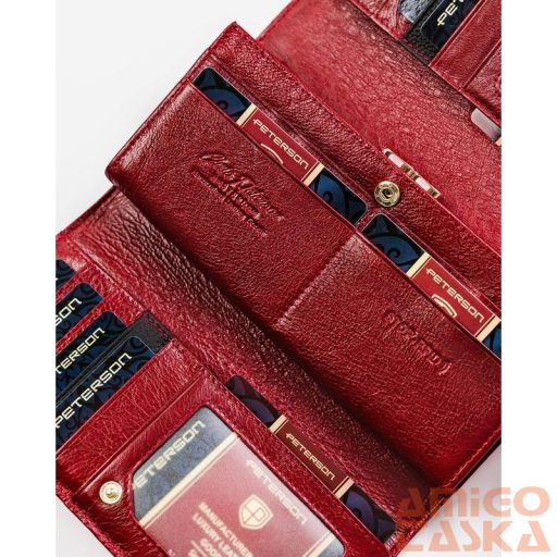 Peterson Női Bőr Pénztárcaptn Mc-490-2145 Red/Black