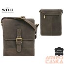 Férfi Bőr Oldaltáska Mn-9-Mh Sötét Barna