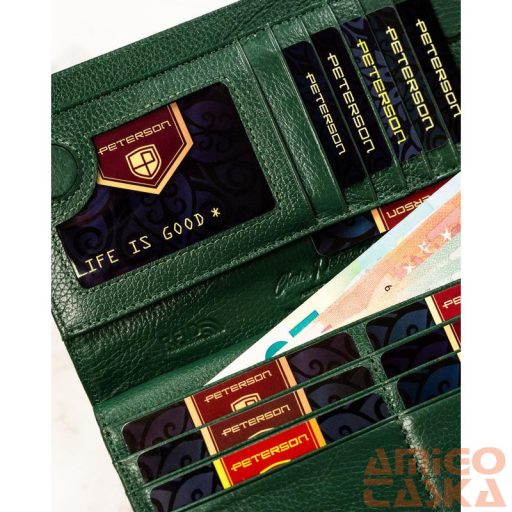 Peterson Női Bőr Pénztárca Ptn 421431-Dsl-6174 Green