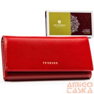 Peterson Női Bőr Pénztárca Ptn 72037-Sgn-8454 Red