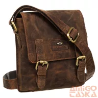   Peterson férfi bőr oldaltáska 996-S-NSH-4918 Tan – Barna
