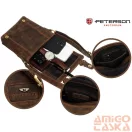 Peterson férfi bőr oldaltáska 996-S-NSH-4918 Tan – Barna