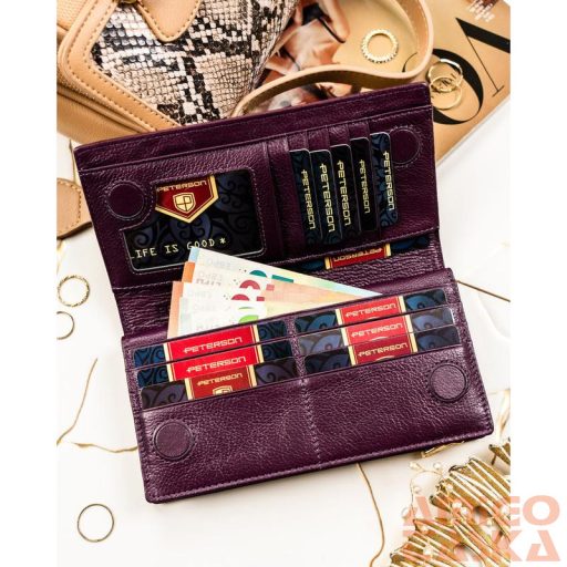 Peterson Női Pénztárca - Echo És Természetes Bőr Ptn Ps1431-Hnl-2869 Purple