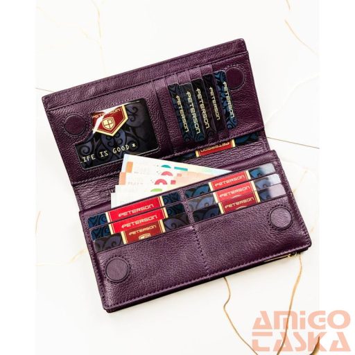 Peterson Női Pénztárca - Echo És Természetes Bőr Ptn Ps1431-Hnl-2869 Purple