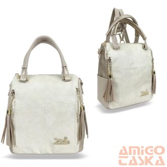 Zellia Női Hátizsák 24122 Beige-Arany - Brw-Pearl -