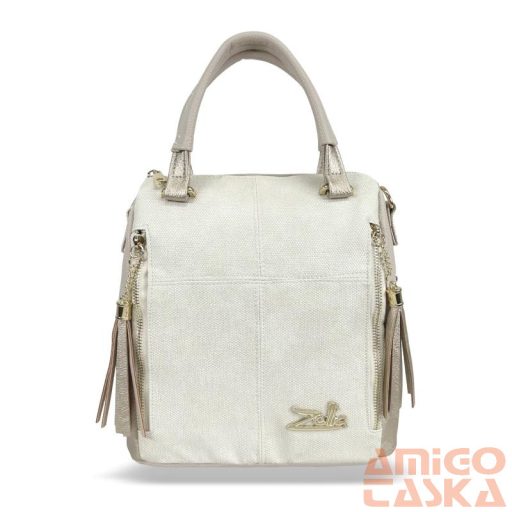 Zellia Női Hátizsák 24122 Beige-Arany - Brw-Pearl -