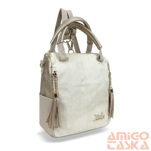Zellia Női Hátizsák 24122 Beige-Arany - Brw-Pearl -