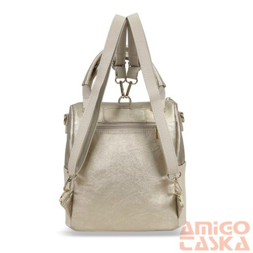 Zellia Női Hátizsák 24122 Beige-Arany - Brw-Pearl -