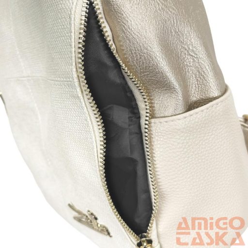 Zellia Női Hátizsák 24122 Beige-Arany - Brw-Pearl -