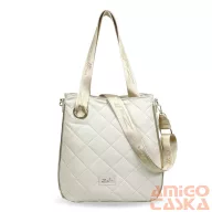   Zellia Női Válltáska 23068 Beige Matt - Steppelt - Arany K.