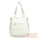 Zellia Női Válltáska 23068 Beige Matt - Steppelt - Arany K.