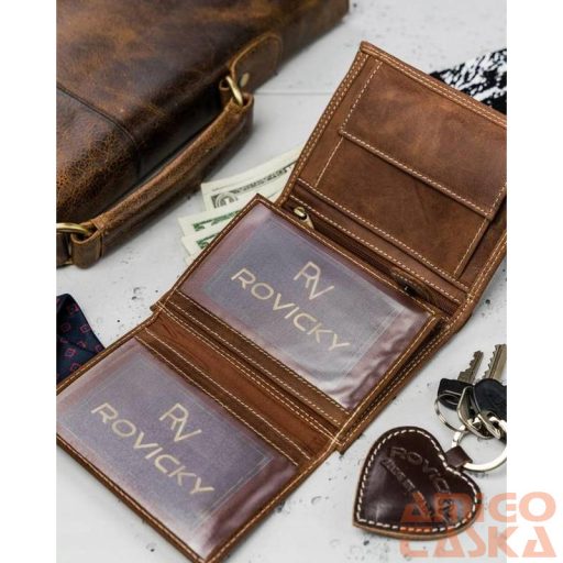 Férfi Bőr Pénztárca N4-P-Chm-1003 Cognac