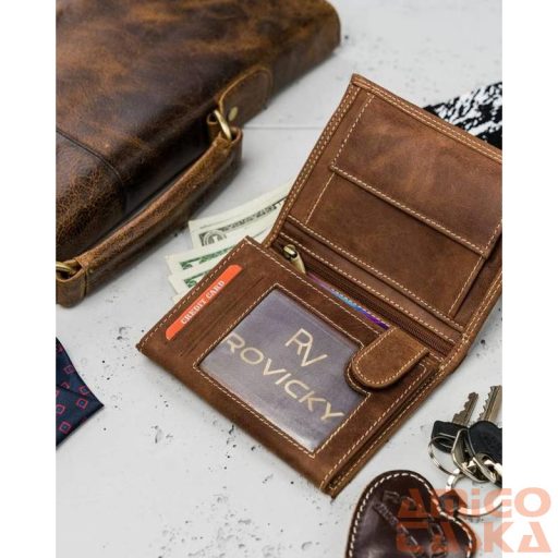 Férfi Bőr Pénztárca N4-P-Chm-1003 Cognac
