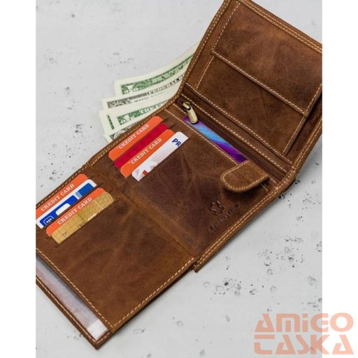 Férfi Bőr Pénztárca N4-P-Chm-1003 Cognac