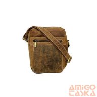 Férfi Bőr Oldaltáska 250587-Mh-1824 Világos Barna/072