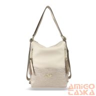   Zellia Női Válltáska/Hátizsáká Alakítható 22199 Beige-Arany - Groove -