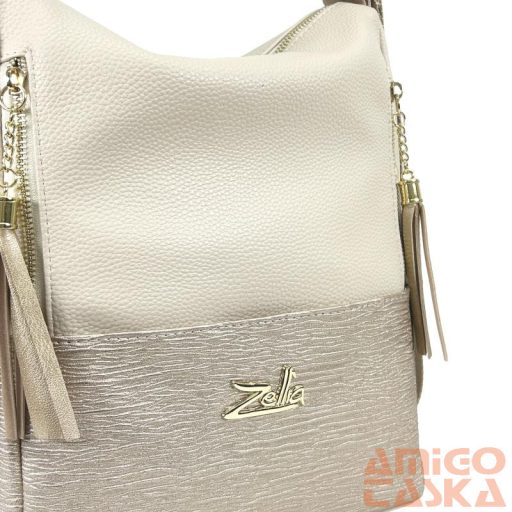 Zellia Női Válltáska/Hátizsáká Alakítható 22199 Beige-Arany - Groove -