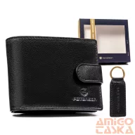   Peterson Férfi Bőr Pénztárca Szett + Kulcstartóval R-Set-M-N003L-Gvt-2395Black