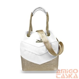Zellia Női Válltáska 24056 Fehér-Arany - Groove-Shiny -