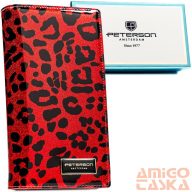   Peterson Női Pénztárca - Echo És Természetes Bőr Ptn Ps1431-Pds Red - Piros