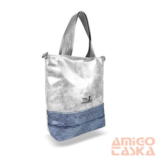 Zellia Női Válltáska/Kézitáska 21026 Ezüst-Kék - Jeans Blue