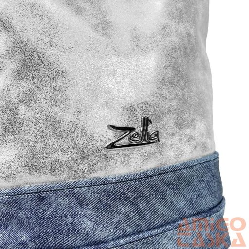 Zellia Női Válltáska/Kézitáska 21026 Ezüst-Kék - Jeans Blue