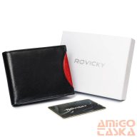 Férfi Bőr Pénztárca 1544-03-Bor-1317 Black-Red